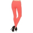thumbnail image 3 of Vivian's Fashions Long Leggings - Cotton, Misses Size (Coral, M), 3 of 3