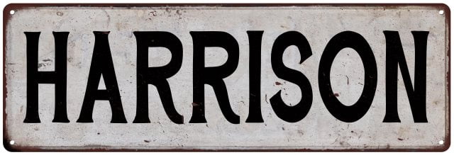 Harrison Sign HARRISON Vintage Look Gift Rustic Chic Metal Sign 6x18 206180036845 ...