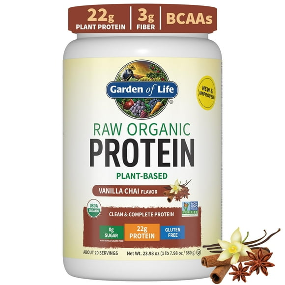 Proteína en polvo Garden of Life Organic Vainilla Chai vegana 544g