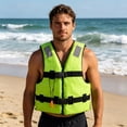 thumbnail image 7 of Cadancy Adult Life Jacket Boating Safety Vest Adjustable Straps Reflective Strips High Buoyancy PFD Water Sports Swimming Fishing Kayak Emergency Gear Universal Fit, 7 of 7