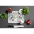 thumbnail image 3 of Bull Terrier Black Tan and White with Christmas Presents Glass Cutting Board Large 12 in x 15 in, 3 of 3