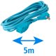 thumbnail image 4 of Extensión Eléctrica Trenzada Azul Turquesa 16AWG 5m, 4 of 4