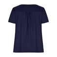 thumbnail image 4 of Mittory Women's Plus Size Summer Tops Short Sleeve Shirts Lace Pleated Tunic Tops Blouses, 4 of 5