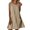Khaki, variant on Tqcoqu Women's Linen Blend Sleeveless Round Neck A-Line Mini Dress with Pockets,Black Women's S-XXXL