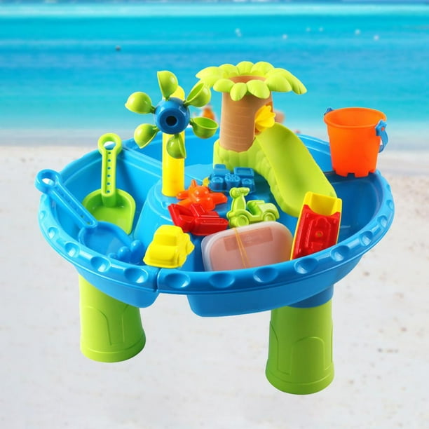 Bunblic Kids Sand And Water Table - Beach Play Activity Table For Toddlers Sensory Table Beach Kids Play Sand Table Other 16.9x14.5inch