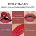 thumbnail image 3 of Lipstick Set Waterproof Long Lasting Dark Red Matte Mat Lipstick Gift Set, 3 of 10