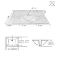 thumbnail image 2 of 31x22-inch Carrara White Vanity Top with Ceramic Sink Fits Standard Cabinets for Stylish Bathrooms, 2 of 6