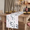 thumbnail image 2 of Table Runners 72 Inches Long Dress Scarves, Grey Pink Botanical Farmhouse Kitchen/Dining Table Runner, Coffee Tablerunners, Watercolor Spring Floral Summer Leaf 18x72 Inch, 2 of 9