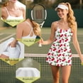 thumbnail image 6 of Garronmavis Cute Cherry Women's Golf Outfits Ladies 2 Piece Set Scoop Neck Tennis Outfits with Pockets Shorts Sleeveless Summer Workout Dress Fruit Print Dress, Size M, 6 of 7