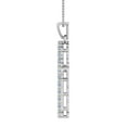 thumbnail image 2 of 1/2 Carat Diamond Cross Pendant Necklace in 14k White Gold (Silver Chain Included) (SI1-SI2 Clarity), 2 of 4