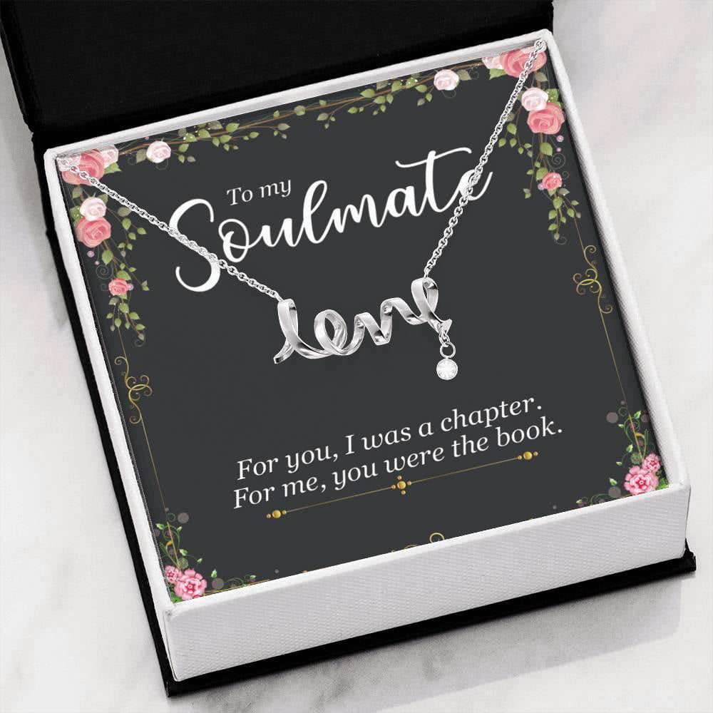 Meaningful Soulmate Necklace For Her, Long Distance Relationship Gift, To My Soulmate Love Jewelry, Unique Romantic Gift For Her
