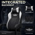 thumbnail image 6 of GTPLAYER Big and Tall Ergonomic High Back Breathable Fabric Gaming Computer Chair with Strong Lumbar Support and Footrest, Black, 6 of 10