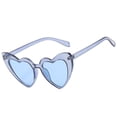 thumbnail image 2 of Gafas de terre de moda, gafas de terre de moda para mujer, gafas de protección , gafas clásicas para fiestas al , accesorios de fotografía, verano Azul Colcomx Gafas de sol en forma de corazón, 2 of 6