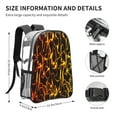 thumbnail image 4 of Gaeub Orange Lightning Print Clear Backpack ,Clear Transparent Backpack, PVC Bag with Side Pockets,for Concert, Beach, Work, Travel & Sporting, 4 of 7