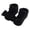 Black, variant on Gyujnb Fold Top Bow Detail Ribbed Knit Soft Yarn Daily Wear Ankle Sock (Baby),6-12 Months