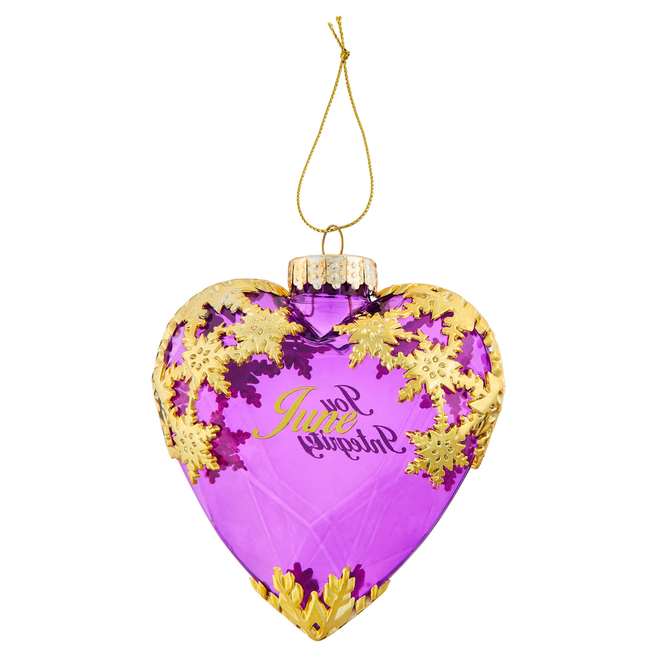 Gold and Purple June Birthstone Christmas Ornament, 4.3", by Holiday Time