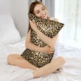 thumbnail image 4 of Pofeuu Leopard Print Print Satin Pillowcase for Hair and Skin Pillow Cases, Silk Pillow Cases, Soft Cooling Pillow Covers, 20x30 Inches（Pillow core not included）, 4 of 7