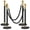 4-pack|2 ropes, variant on Black Stanchion Posts Queue with Black VelvetRope, Crowd Control Barriers Queue Line Rope, 5 ft VelvetCarpet Ropes and Pole Crowd Control Barriers, Crowd Control Stanchion for Party Supplies