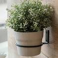 thumbnail image 3 of Anvazise Practical Good Loading Flowerpot Holder Ring Wall Mounted Easy Install Metal Planter Holder Ring for Home 4Inch, 3 of 13