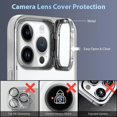 thumbnail image 2 of for iPhone 13 Pro Max Case Magnetic Clear with Camera Cover [Compatible with MagSafe] Stand Hard Luxury Plating Phone Cases for iPhone 13 Pro Max for Women Men -Sliver, 2 of 12