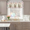 thumbnail image 5 of Valance Curtains for Kitchen Windows Easter Watercolor Egg Cute Rabbit Rod Pocket Valance Spring Tulip Floral Leaves Short Window Curtain Topper for Bedroom Living Room Bathroom 42x12in,1&nbsp;Panel, 5 of 9