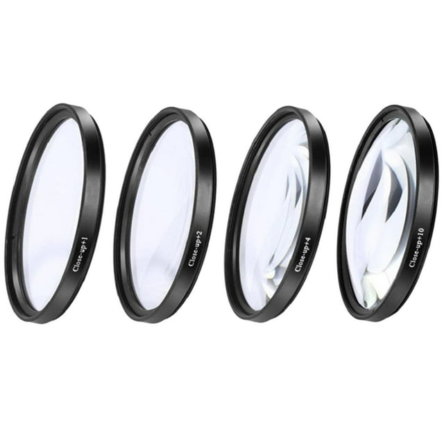 Milaget 4 Pcs Filtre Gros Plan +1 +2 +4 +10 Objectif de Conversion avec Filtre d'Objectif 55mm