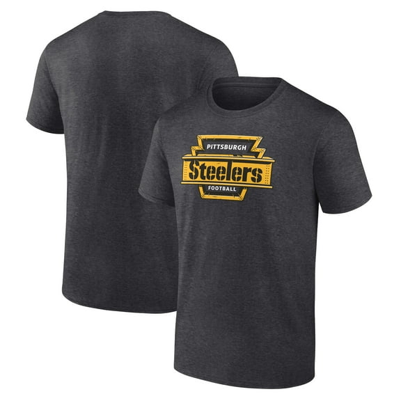 Men's Charcoal Pittsburgh Steelers Hometown Collection Hot Route T-Shirt