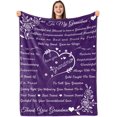 thumbnail image 1 of LHSHID Grandma Blanket Grandma Gifts from Grandkids Birthday Gifts for Grandma from Grandson Granddaughter for Great Grandma Grandma Bed Flannel Letter Throw Blanket 30"x40", 1 of 7