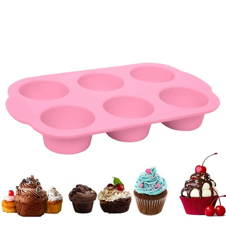

Silicone Muffin Pan - 6-Cavity Nonstick Baking Tray for Muffins Cupcakes Brownies and More - Food Grade and BPA Free