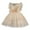 Khaki, variant on Toddler Girls Vintage Party Dress Ruffled Sleeve A-Line Tulle Flower Girl Dresses for Wedding,Birthday White 4-5 Years