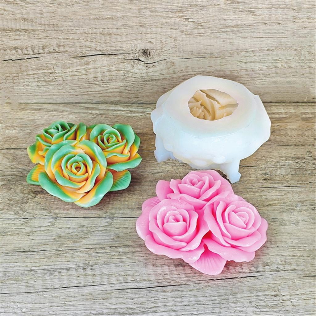 Osdhezcn Multifuntional Silicone Candle Mold Crafting Molds 3D Flower Molds Hand-Making Supplies Present for Crafting Enthusiasts