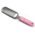 thumbnail image 1 of Lima para pies, exfoliante de pies desmontable de acero inoxidable, removedor de durezas para pies húmedos y secos, color rosa, 1 of 5