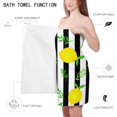 Lemon Black And White Stripes Microfiber Bath Towel for Bathroom Pool