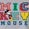 thumbnail image 3 of Disney - Mickey Mouse - Multi Colored Letters - Juniors Cropped Cotton Blend T-Shirt, 3 of 5