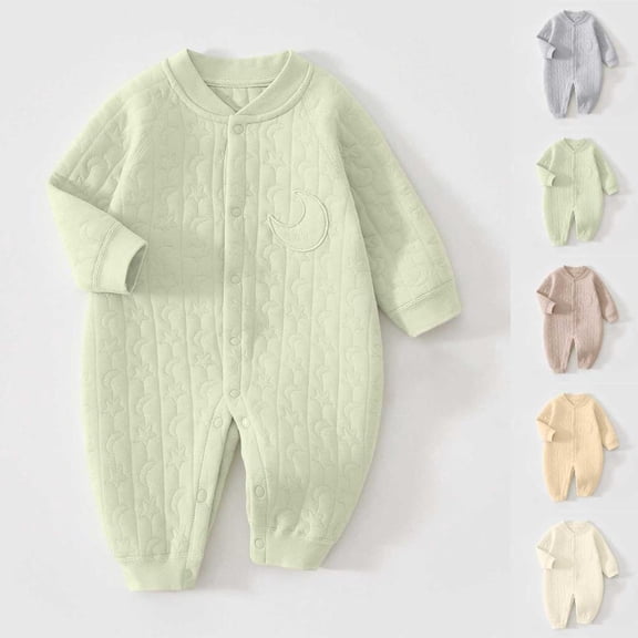 Bxsruta Baby Bodysuit Cotton One-Piece Romper Long Sleeve and Play Outfit