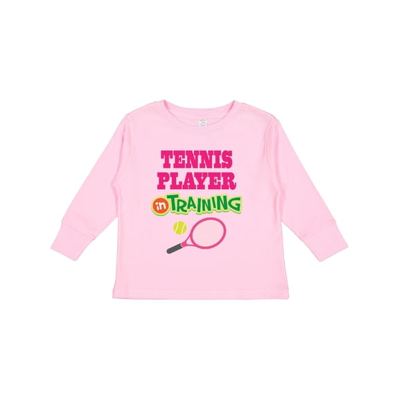 Inktastic Future Tennis Player in Training Girls Long Sleeve Toddler T-Shirt