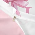 thumbnail image 4 of Erosebridal Girls Pink Bow Duvet Cover Set, J Letter Bedding Full, Princess Style Bedroom Decor, Pink Reversible 3 Pieces, 1 Duvet Cover and 2 Pillowcases (No Comforter), 4 of 6