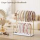 thumbnail image 3 of Organizador para diademas Josmimic Metal de 2 niveles con bandeja dorada, 3 of 8