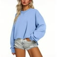 thumbnail image 4 of cfhntfmh Fall Outfits for Women Loose Comfy Crewneck Long Sleeve Pullover Clothes Oversized Sweatshirt for Women, 4 of 6