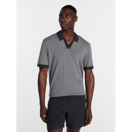 George Men's Knit Johnny Collar Polo Shirt, Sizes S-5XL