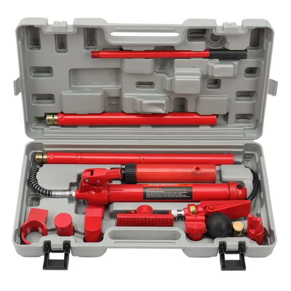 Ktaxon 10-Ton Portable Power Hydraulic Jack, Auto Body Frame Repair Tool for Truck Farm Equipment, Red