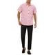thumbnail image 2 of Camisas de vestir INSPIRE CHIC para hombres, corte slim fit, con puntos, de botones, de manga corta, talla XL, rojas, 2 of 5