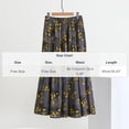 thumbnail image 3 of WRKEKC Flowy Skirts for Women Boho Floral Print Elastic Waist Beach Skirt with Ruffle Trim and Lightweight, 3 of 5