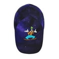 thumbnail image 4 of Unisex Goofy Cartoon What Purple Galaxy Adjustable Sports Dad Hat Trucker Baseball Cap For Running Outdoor Travel, 4 of 5
