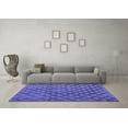 thumbnail image 3 of Ahgly Company Machine Washable Indoor Square Abstract Blue Modern Area Rugs, 8' Square, 3 of 4
