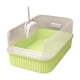 thumbnail image 5 of Caja de arena para gatos con parte superior abierta, suministros para mascotas, lados altos, grande, fácil de limpiar, duradera. Verde, 5 of 9