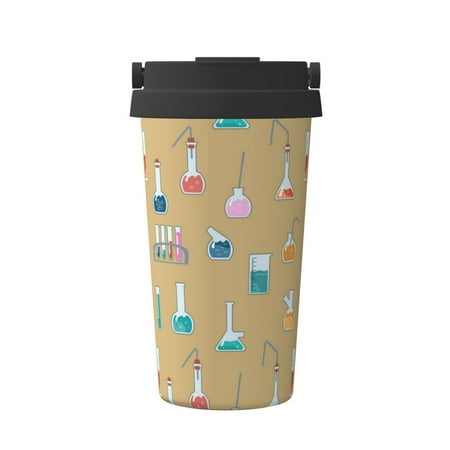

Qekee Chemistry Class Print Insulated Coffee Mug Coffee Tumbler Cup Thermos Mug Water Bottle with Handle & Flip