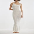 thumbnail image 2 of Women Spaghetti Strap Backless Hollow Out Bodycon Maxi Long Dress Beach Dresses, 2 of 6
