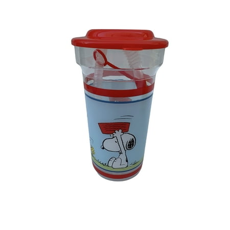 

Red Peanuts Snoopy Cup With Straw