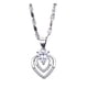 thumbnail image 5 of Jumpingount Collar de mujer de repuesto chapado en forma de corazón respetuoso con la piel, Gargantilla elegante romántica para niñas, joyería, Blanco 2Conjunto, 5 of 6